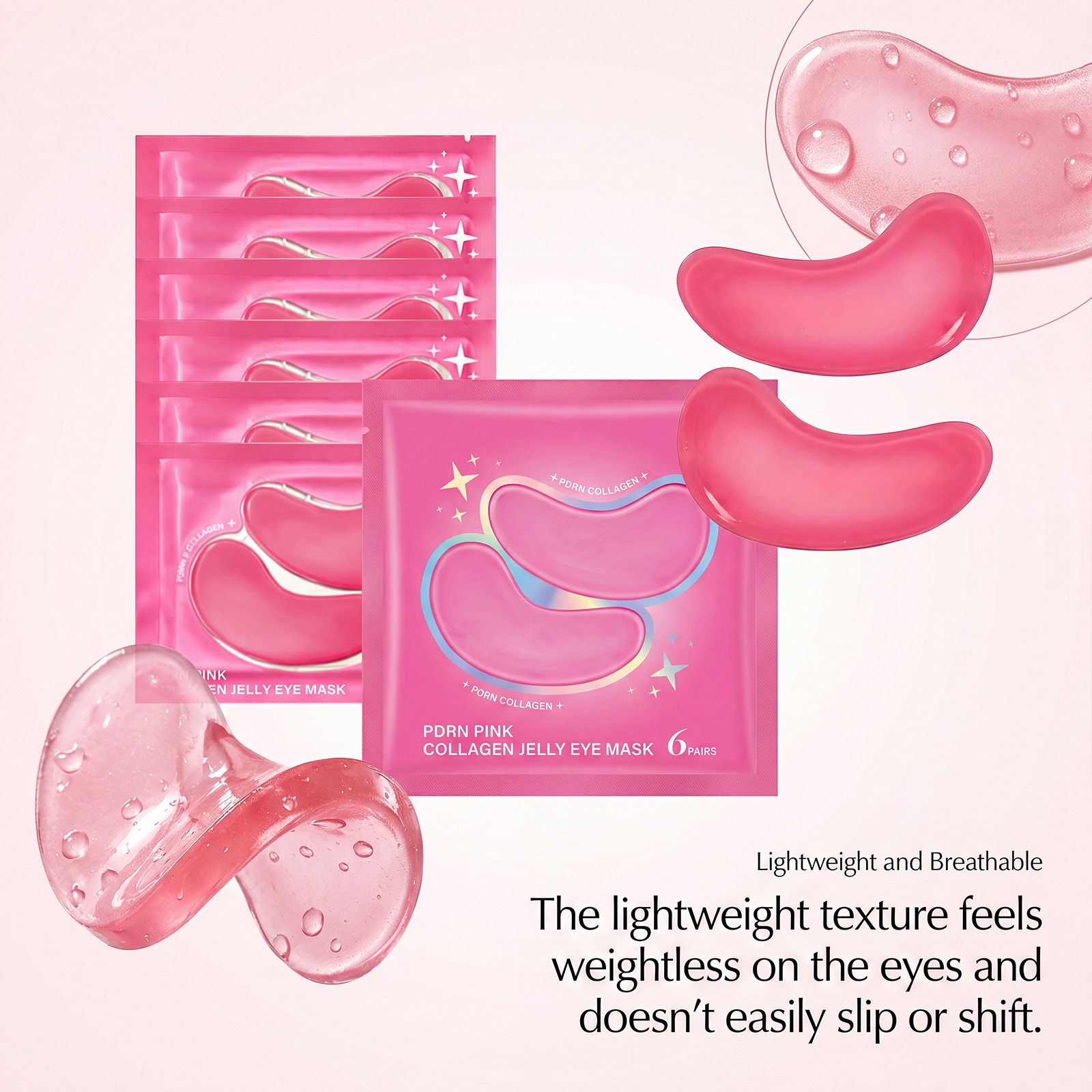 Collagen Moisturizing Eye Mask Hydrating Closefitting Mild Nourishing Brightening Lightweight Breathable Eye Skin