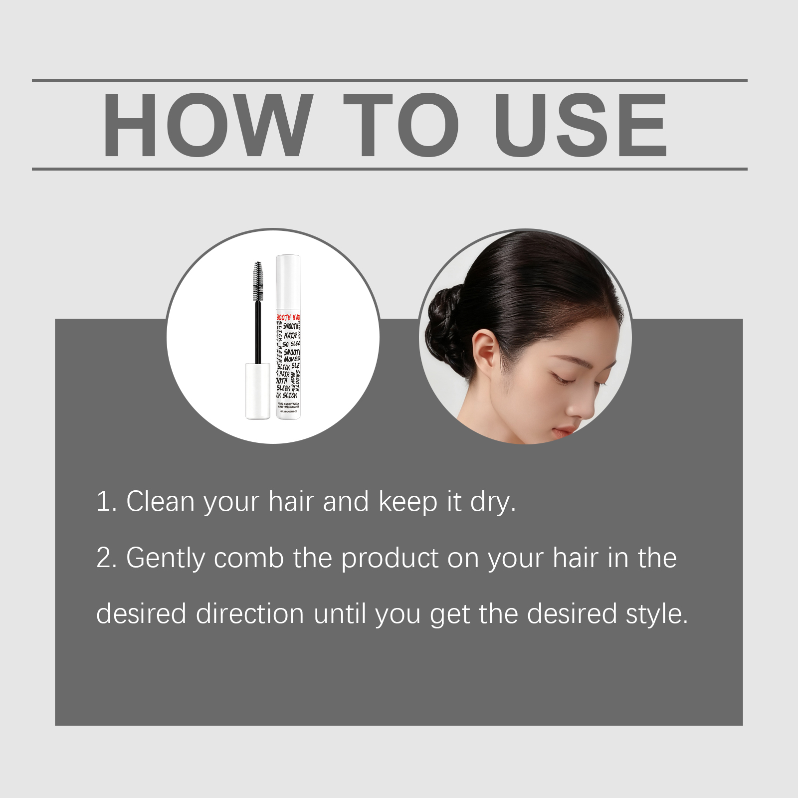 Flyaway Hair Taming Stick Soft Hydrating Non Sticky Portable Hair Care For Frizzy Puffy Daily Hairstyle Styling