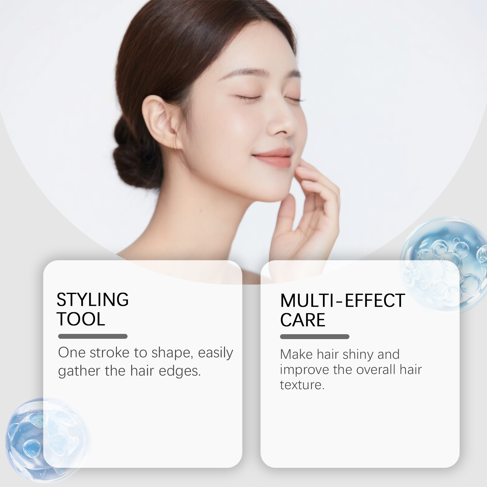 Flyaway Hair Taming Stick Soft Hydrating Non Sticky Portable Hair Care For Frizzy Puffy Daily Hairstyle Styling