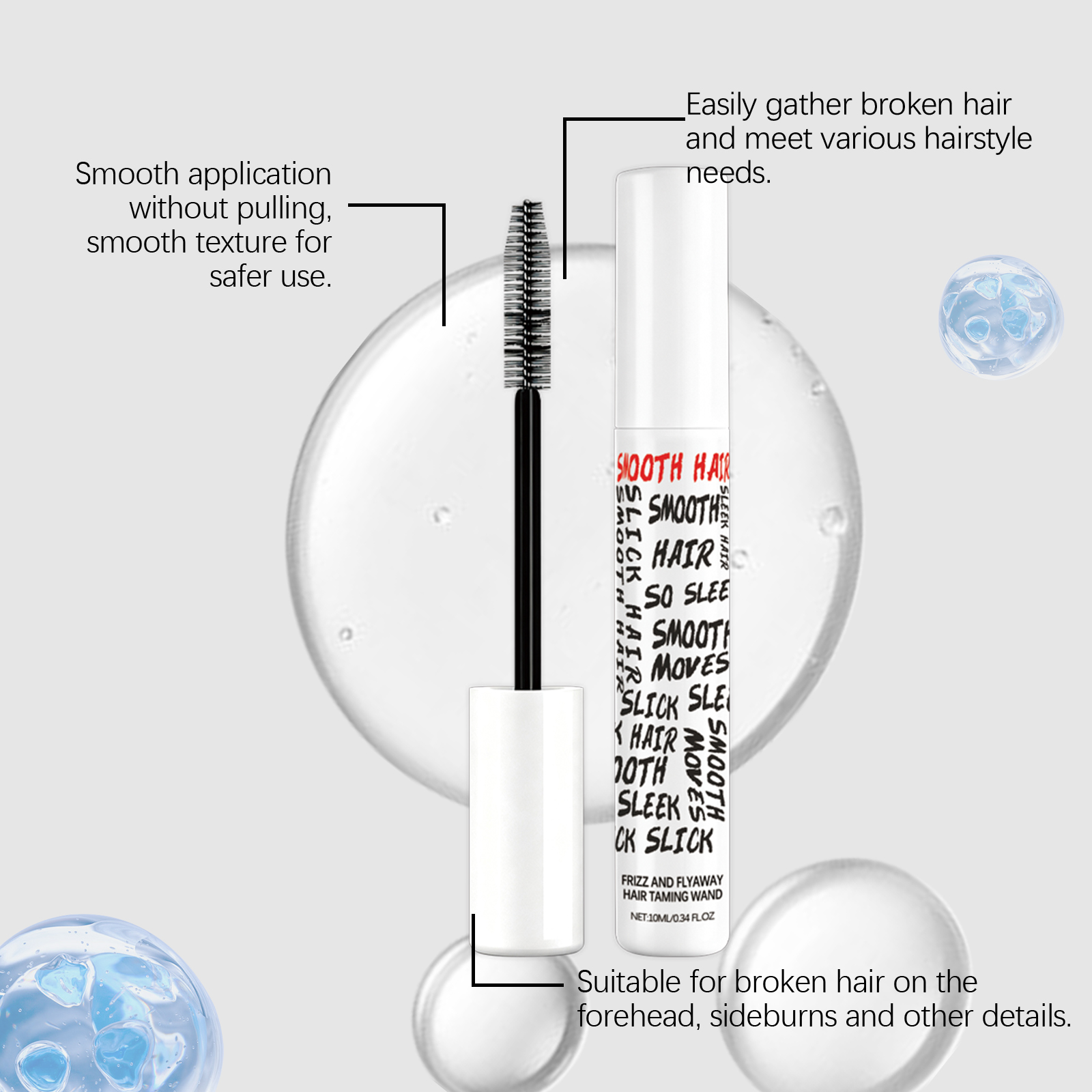 Flyaway Hair Taming Stick Soft Hydrating Non Sticky Portable Hair Care For Frizzy Puffy Daily Hairstyle Styling