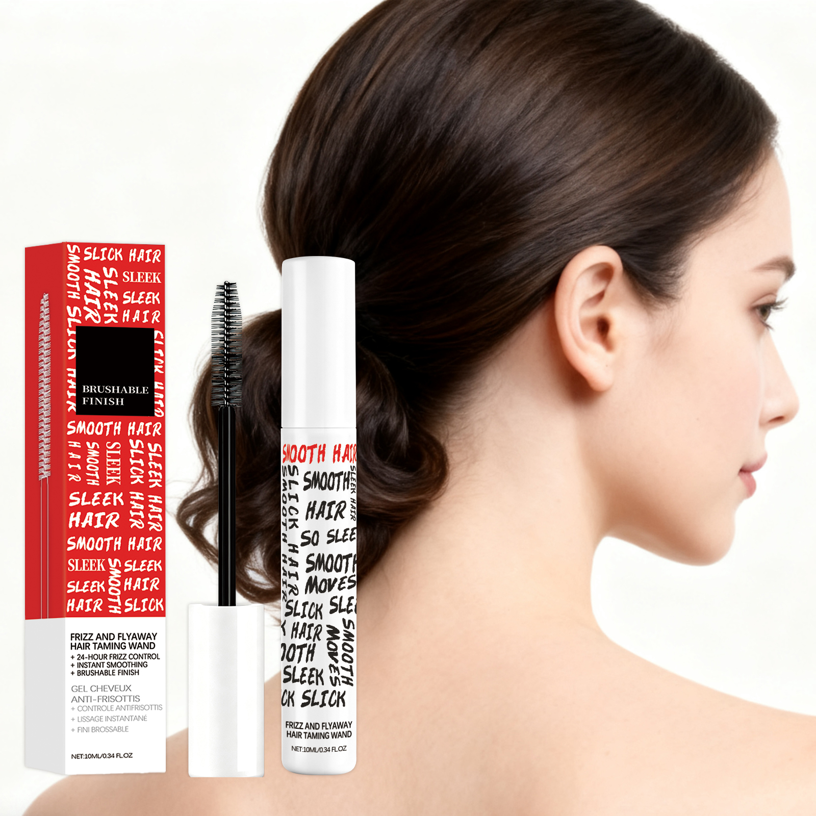 Flyaway Hair Taming Stick Soft Hydrating Non Sticky Portable Hair Care For Frizzy Puffy Daily Hairstyle Styling