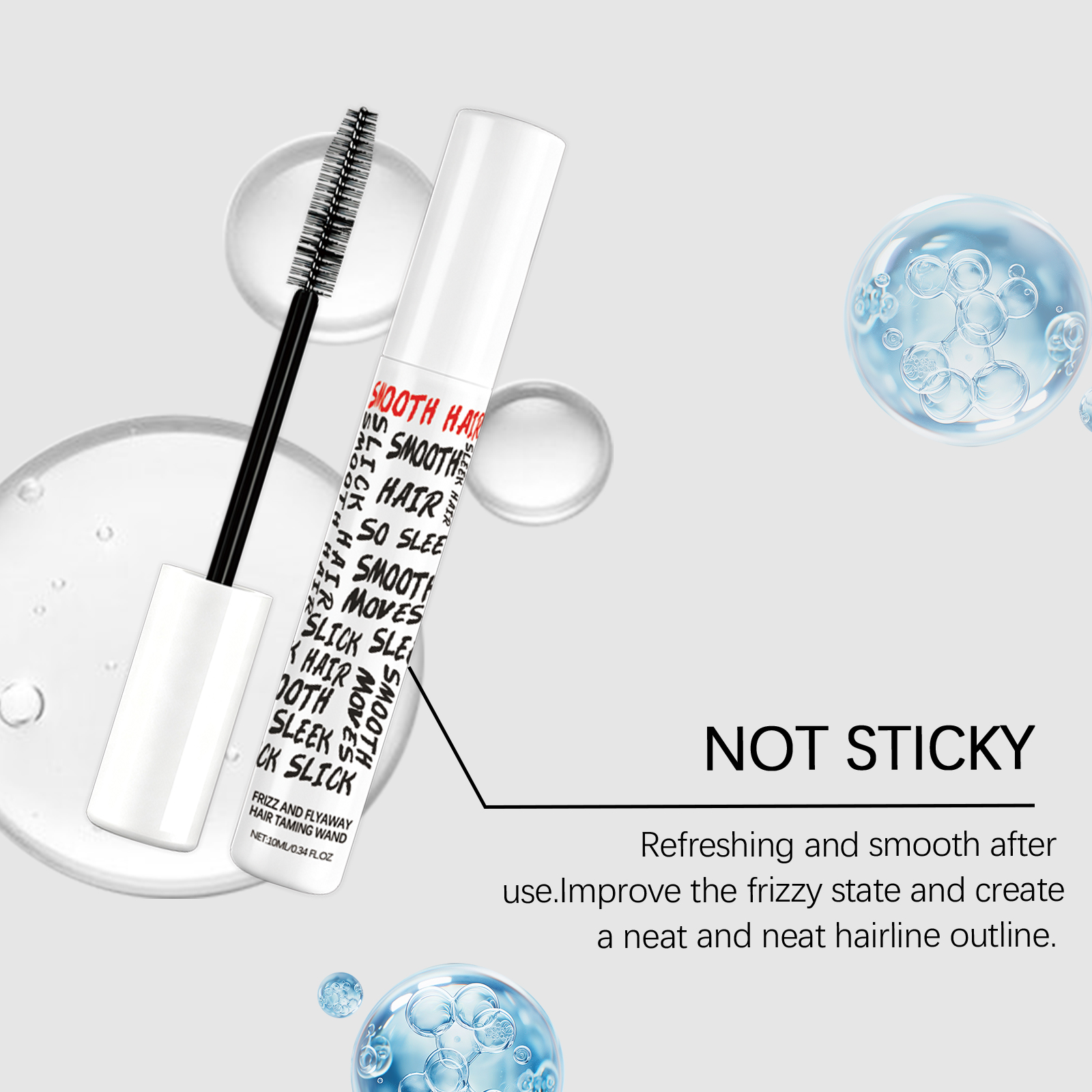 Flyaway Hair Taming Stick Soft Hydrating Non Sticky Portable Hair Care For Frizzy Puffy Daily Hairstyle Styling