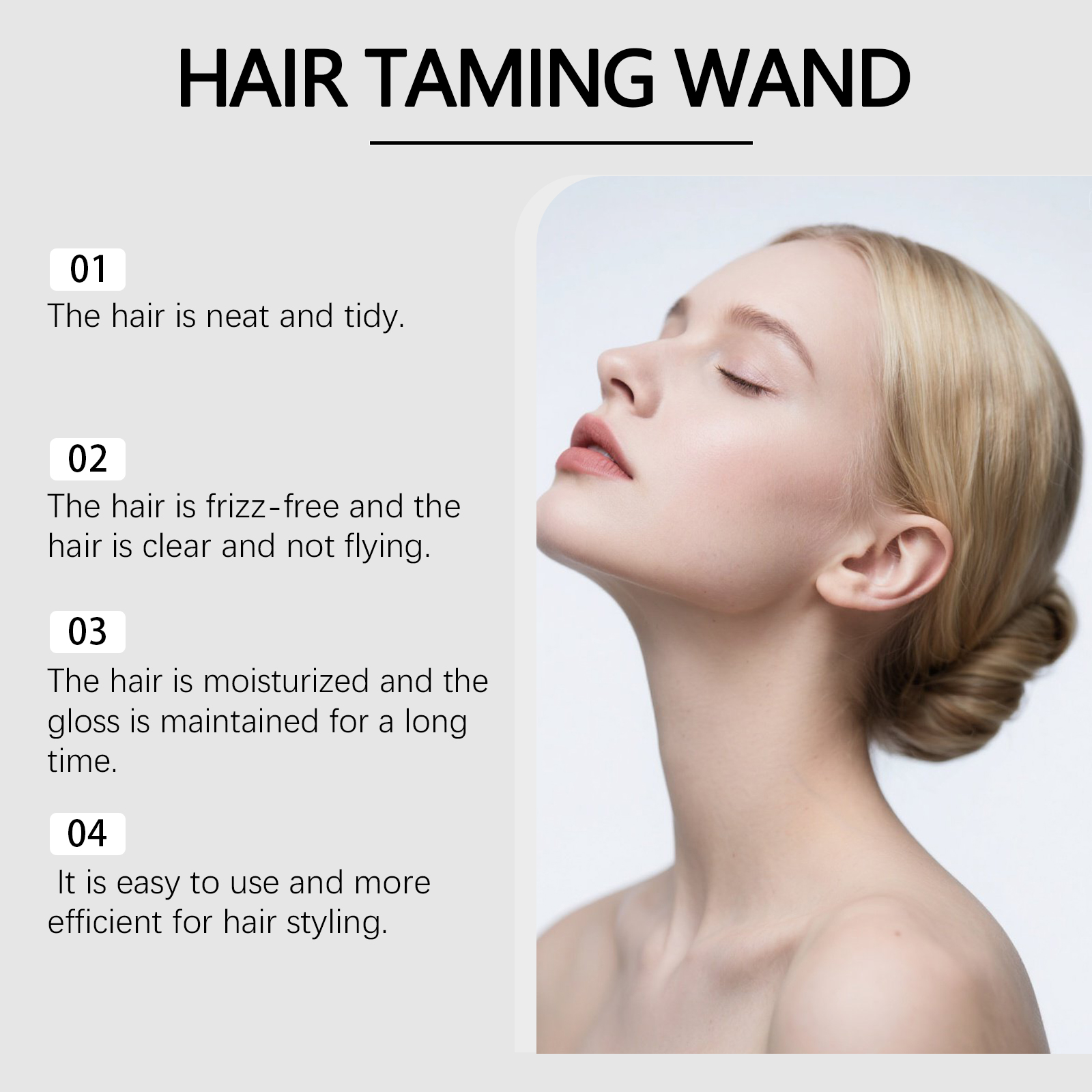 Flyaway Hair Taming Stick Soft Hydrating Non Sticky Portable Hair Care For Frizzy Puffy Daily Hairstyle Styling