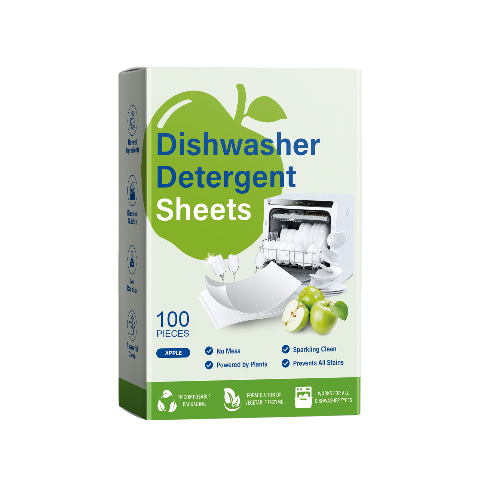 Dishwasher Cleaning Tablets Daily Household Special Remove Grime Odor Inside Dish Appliance