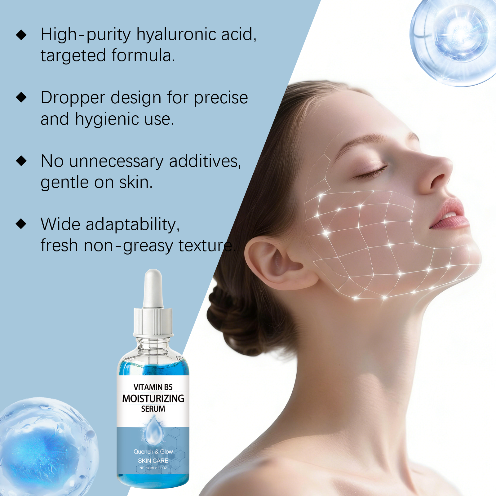 Vitamin B5 Moisturizing Essence Liquid Hydrating Softening Daily Delicate Care For Facial Skin