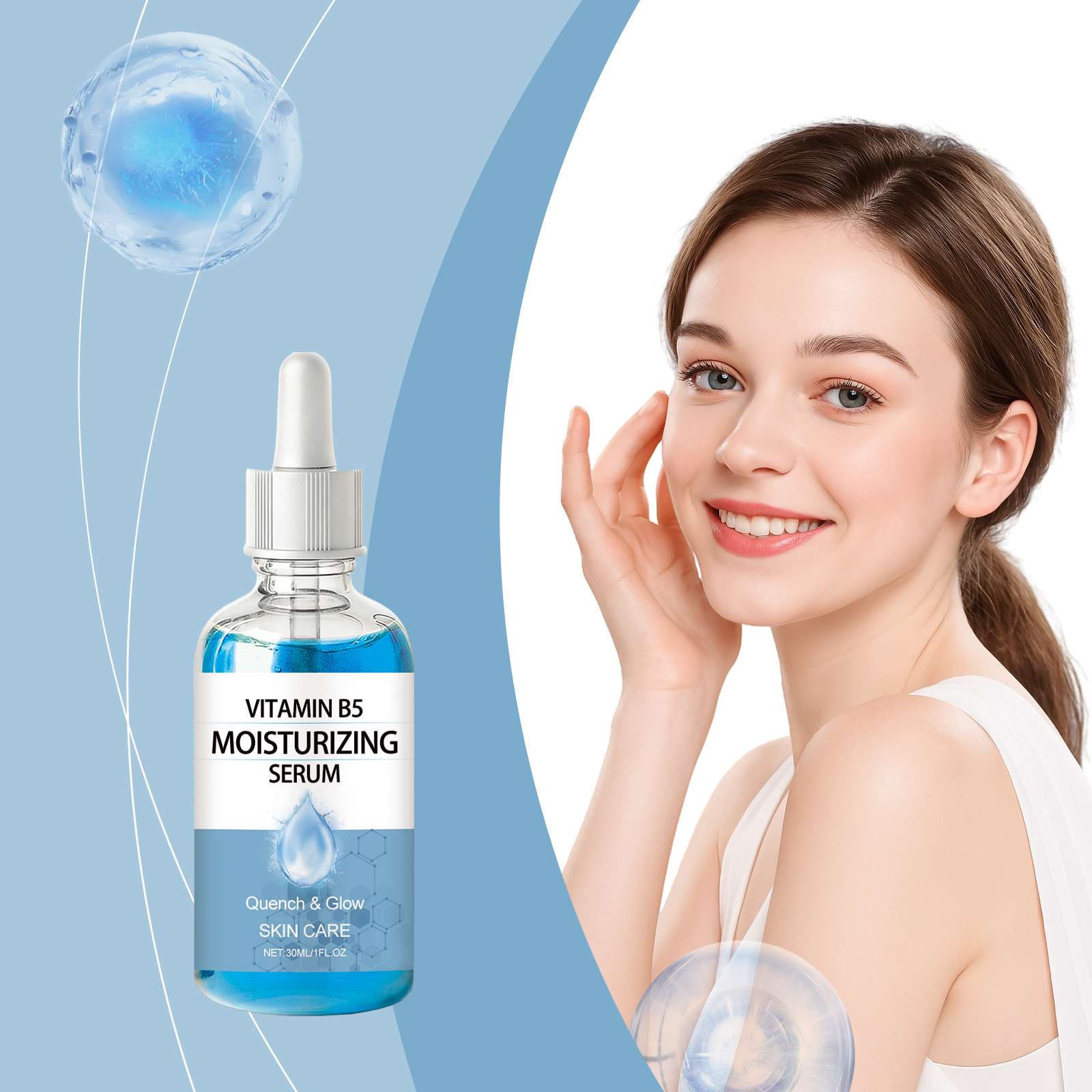 Vitamin B5 Moisturizing Essence Liquid Hydrating Softening Daily Delicate Care For Facial Skin