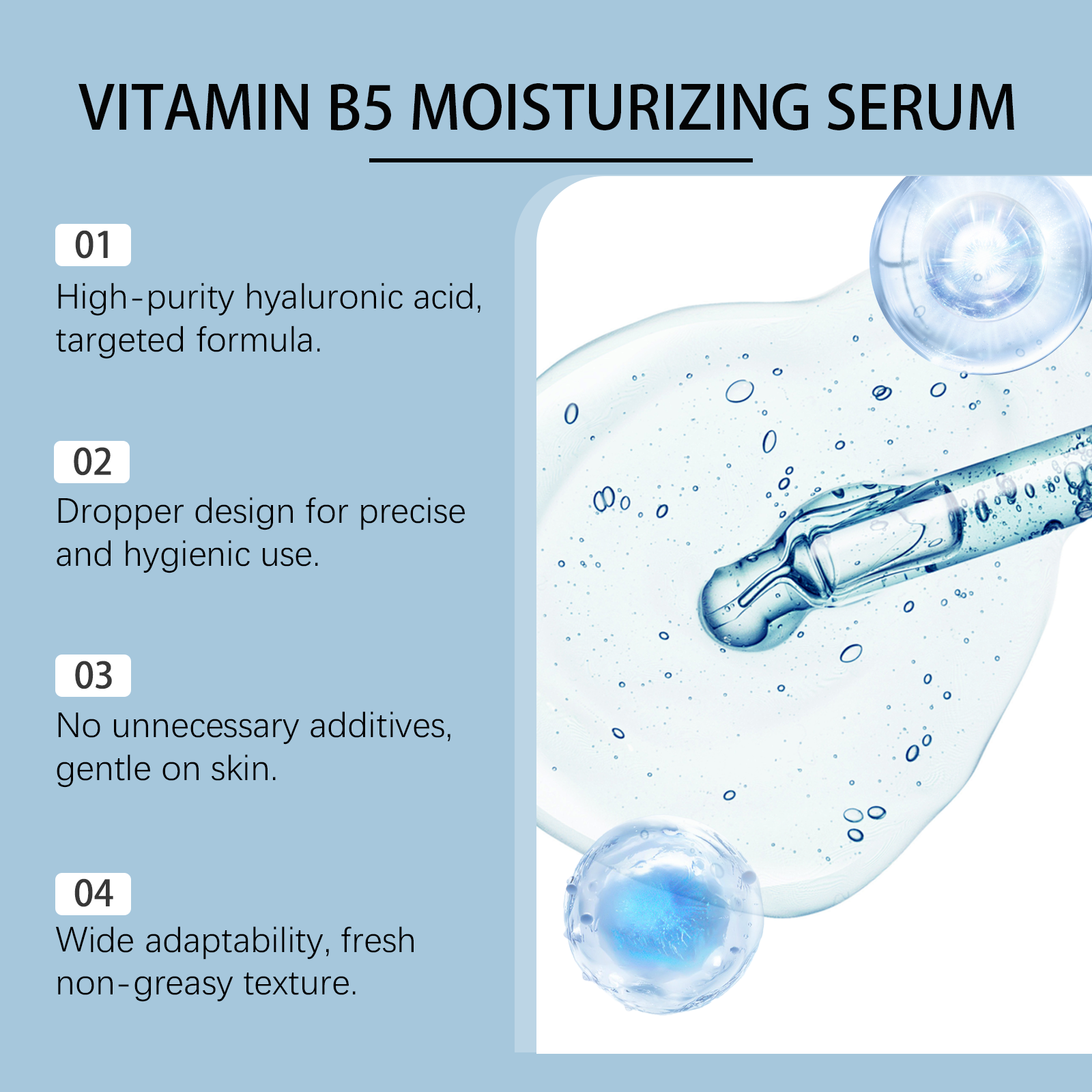 Vitamin B5 Moisturizing Essence Liquid Hydrating Softening Daily Delicate Care For Facial Skin