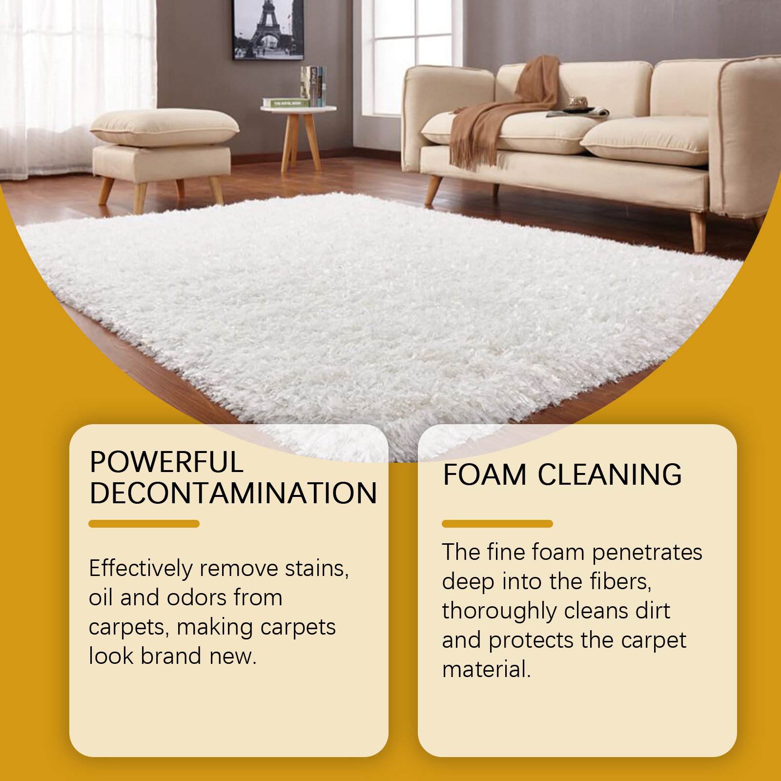 Fabric Carpet Foam Cleaner Mild Cleansing Care Convenient Detergent Household Carpet Stain Remover