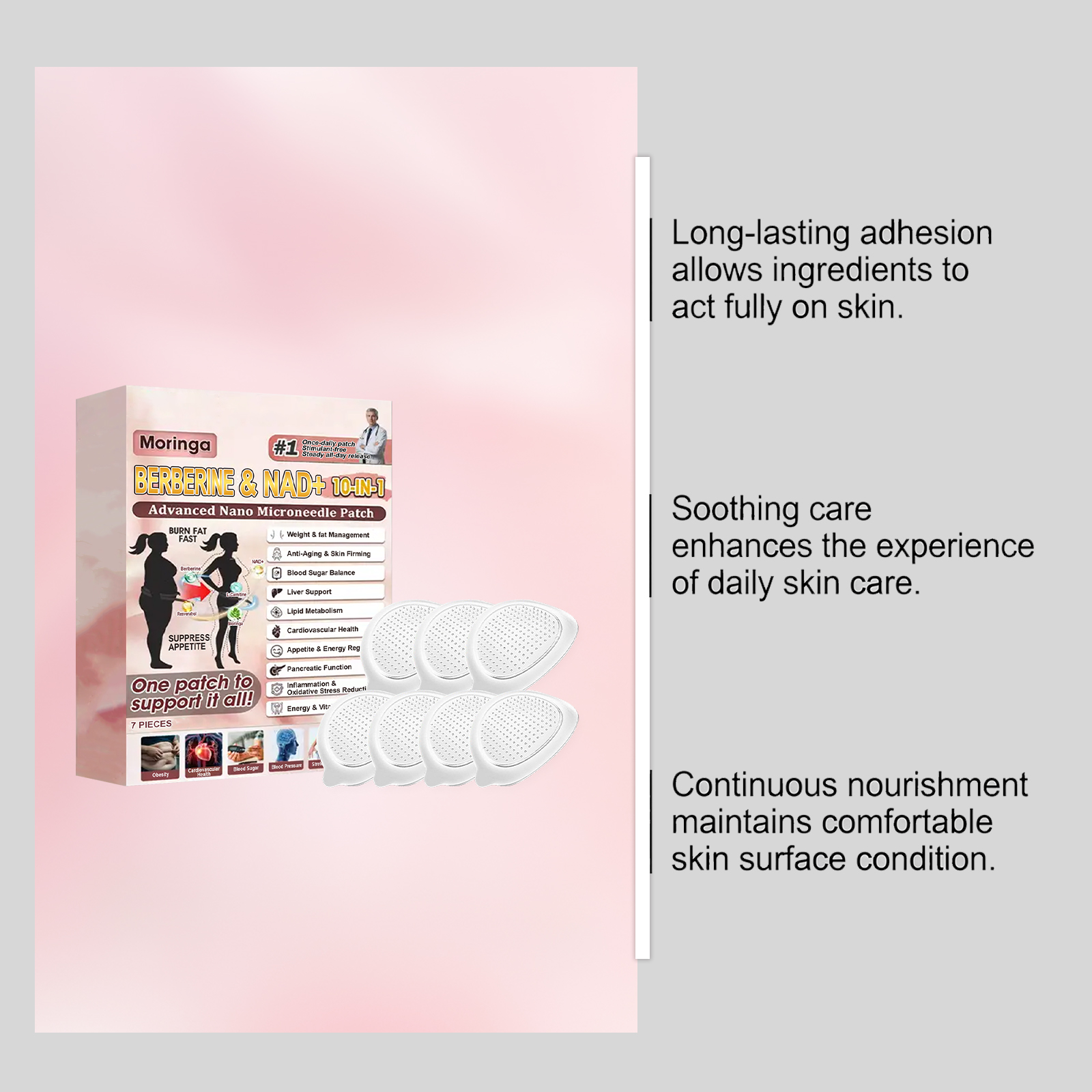 Body Care Patch Gentle Nourish Body Skin Comfortable Breathable Natural Fit Convenient Care Patch
