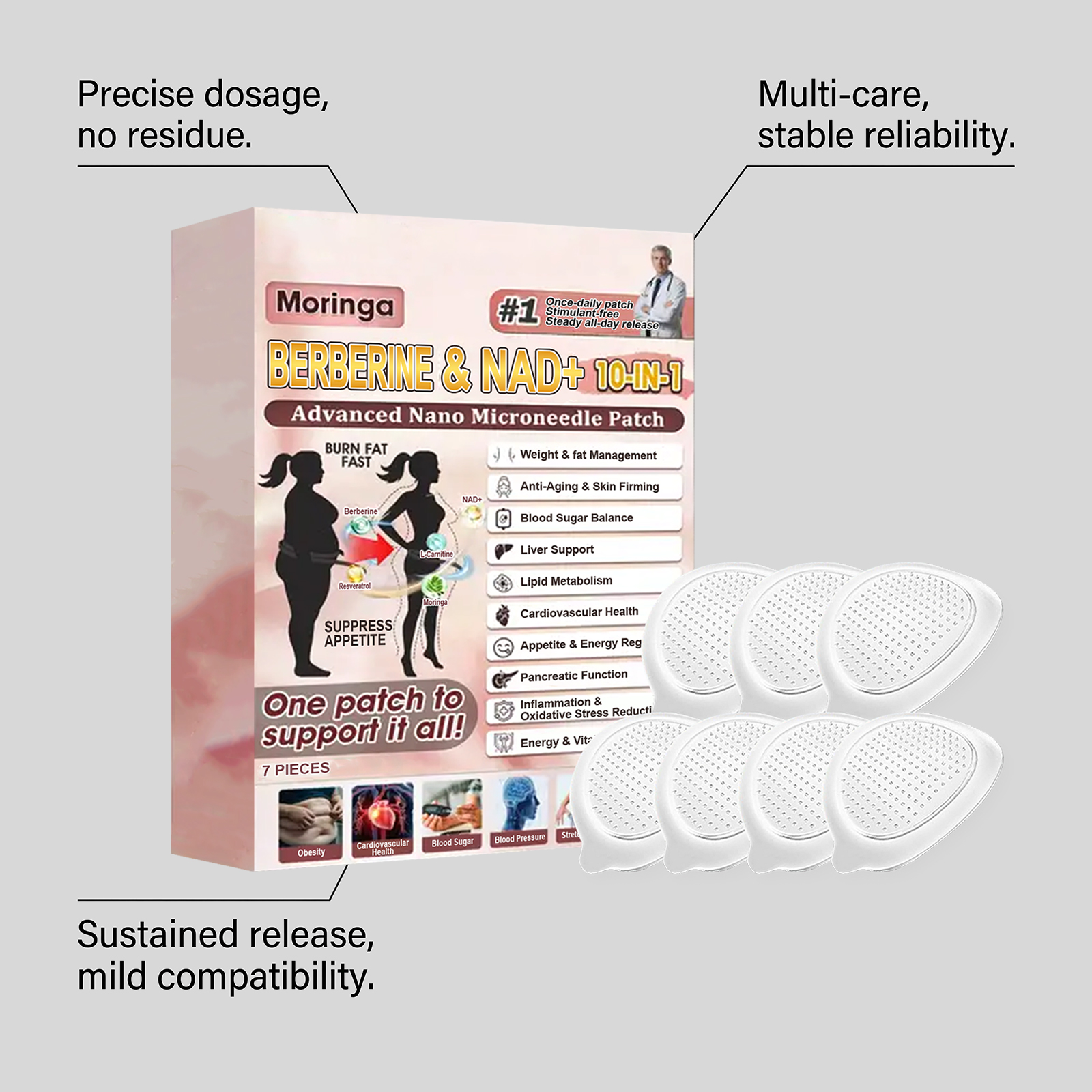 Body Care Patch Gentle Nourish Body Skin Comfortable Breathable Natural Fit Convenient Care Patch
