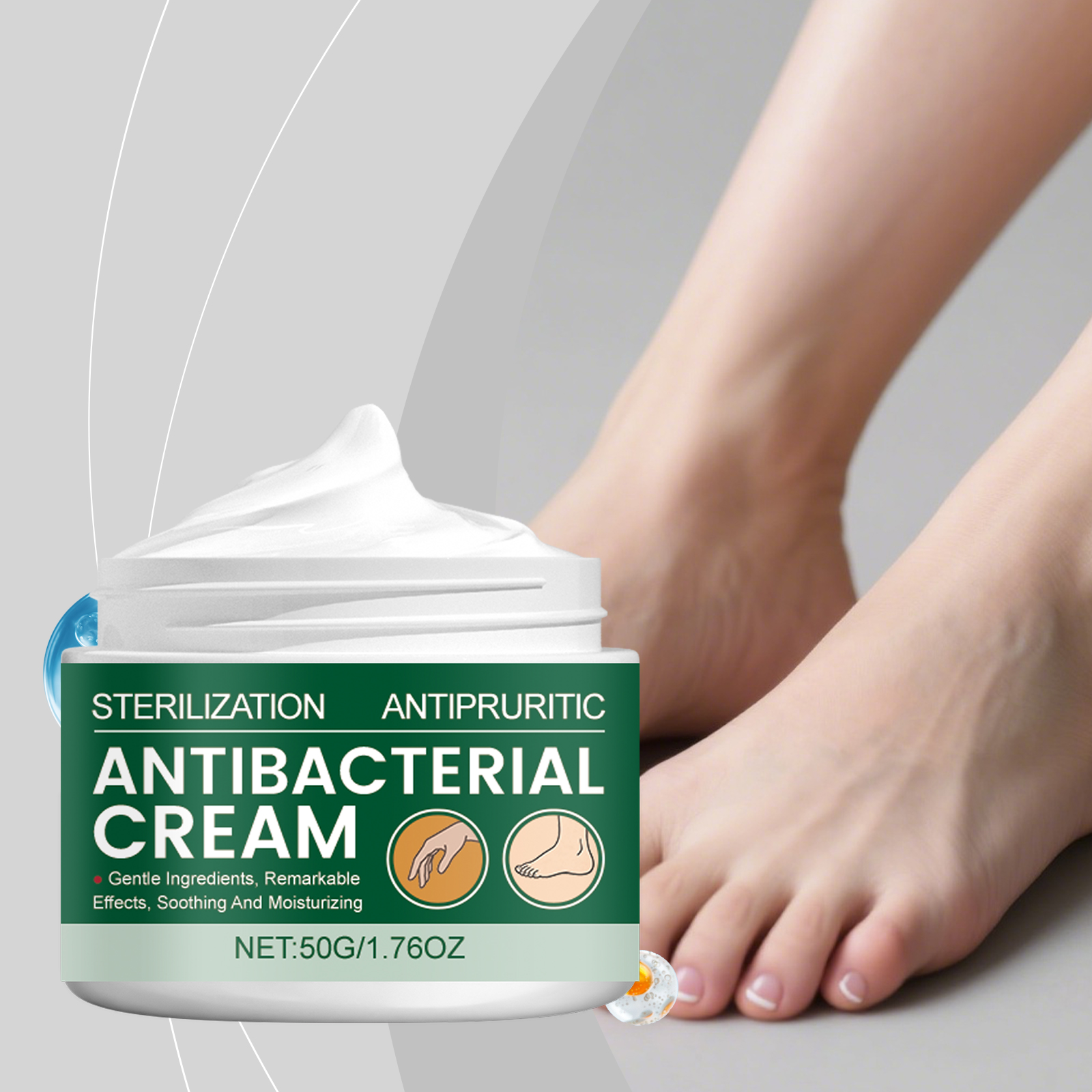 Foot Moisturizing Cream Hydrating Soft Refreshing Nonsticky Quickabsorb Daily Skin Care