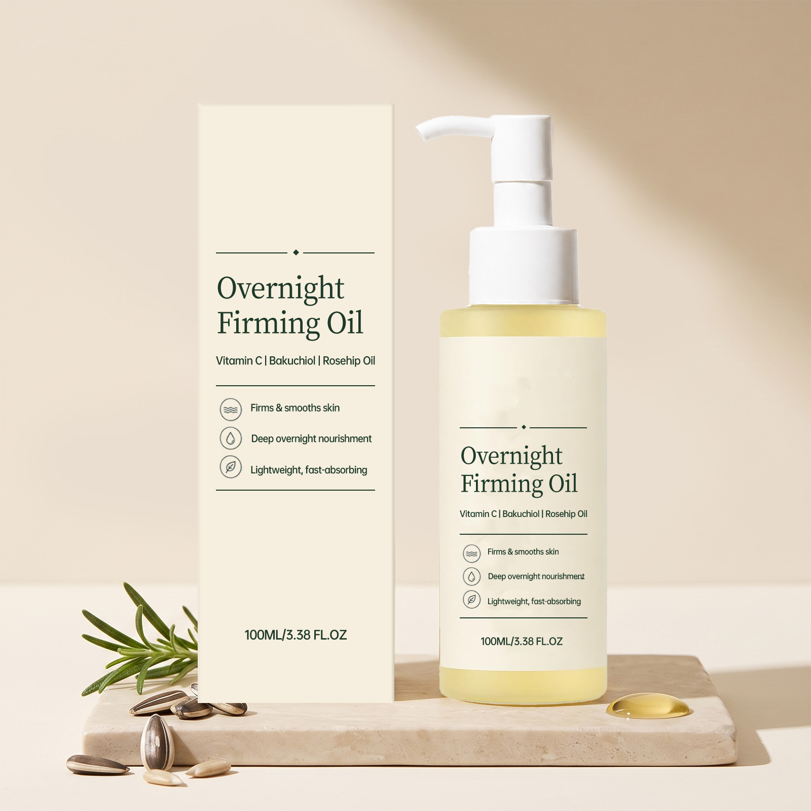 Night Facial Oil Hydrating Soft Delicate Light Moisturizing Absorbent Evening Skin Care For Face
