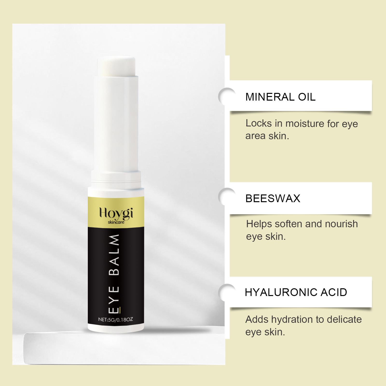 Eye Cream Stick Nourishes Moisturizes Hydrates Softens Delicate Skin Around Eyes Daily Care Massage Eye Cream