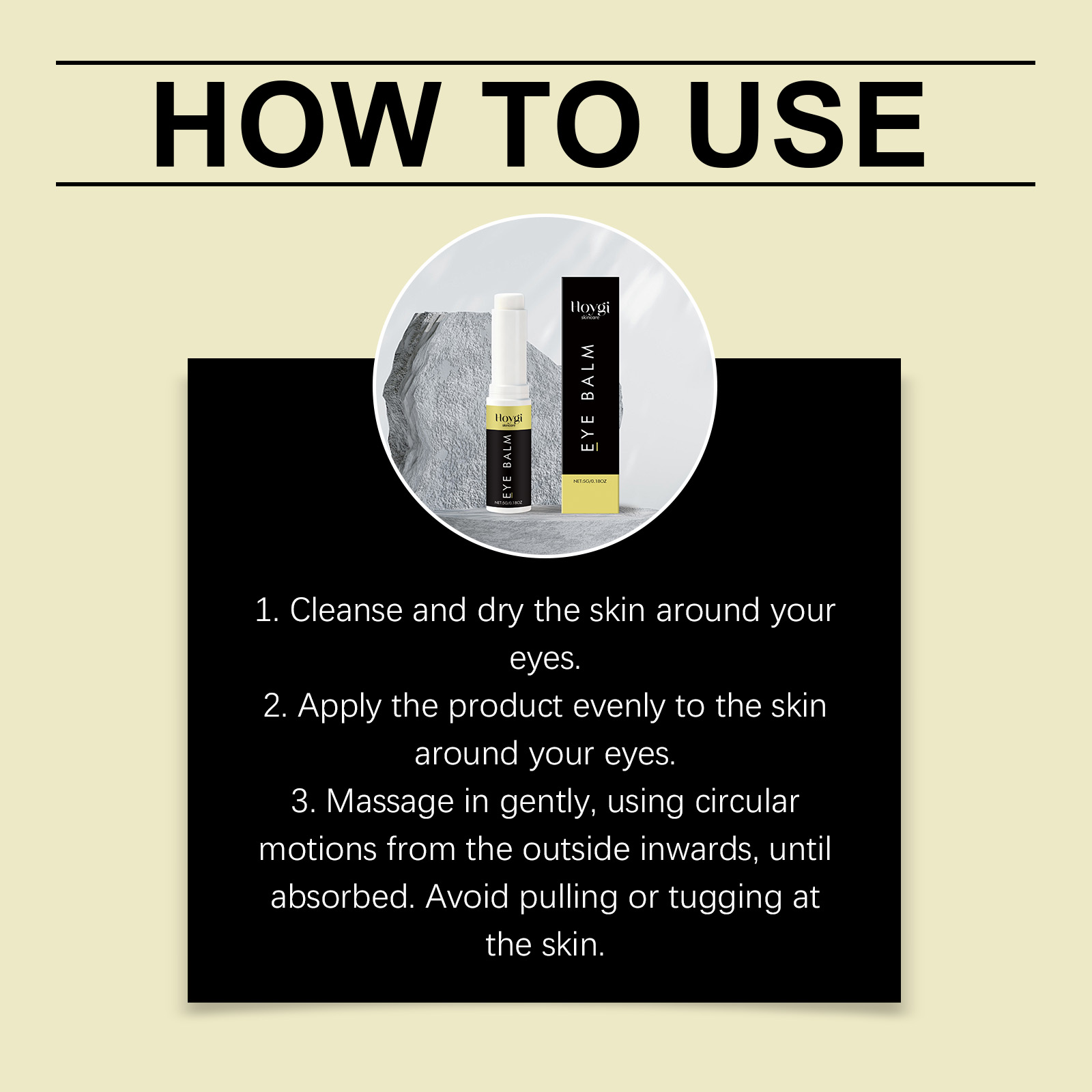 Eye Cream Stick Nourishes Moisturizes Hydrates Softens Delicate Skin Around Eyes Daily Care Massage Eye Cream