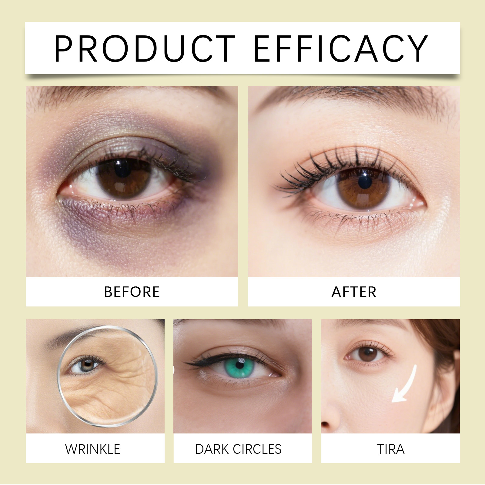 Eye Cream Stick Nourishes Moisturizes Hydrates Softens Delicate Skin Around Eyes Daily Care Massage Eye Cream