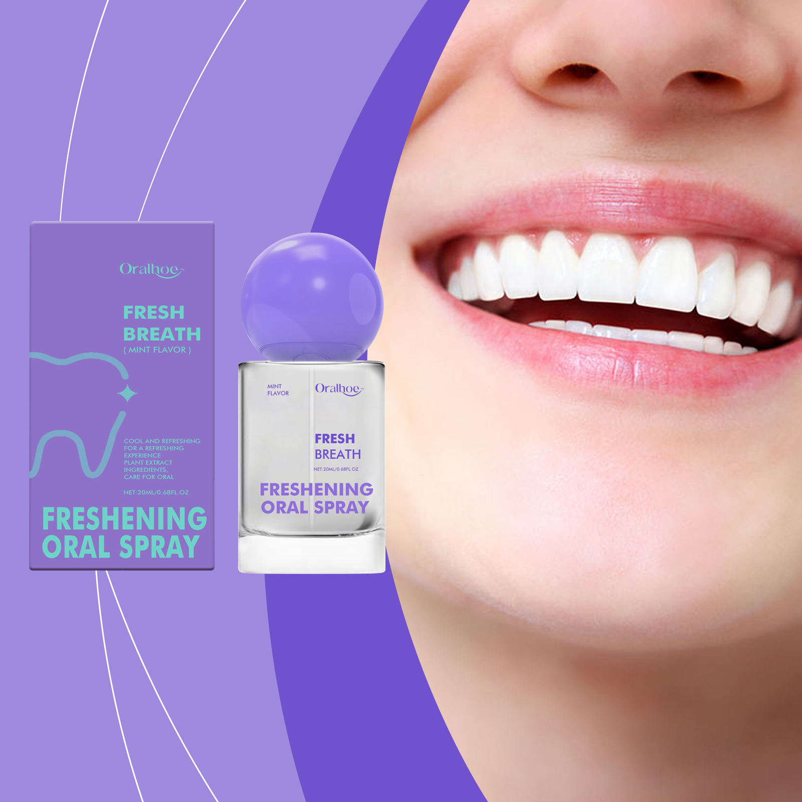 Fresh Oral Spray Fresh Refreshing Long Lasting Portable Convenient Reduce Oral Odor Clean Mouth