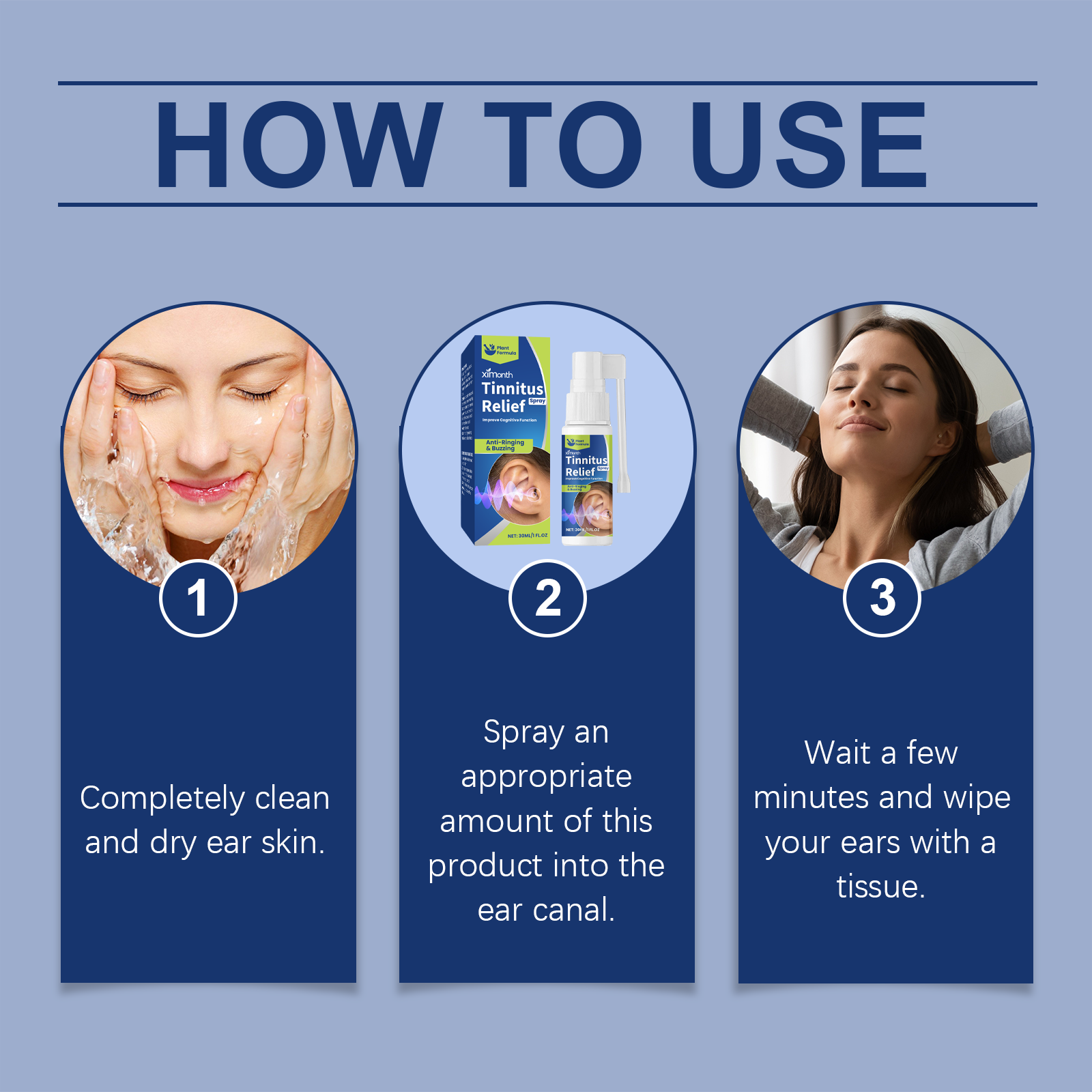 Ear Care Spray Gentle Soothing Nourishing For Daily Ear Body Care Treatment Mist