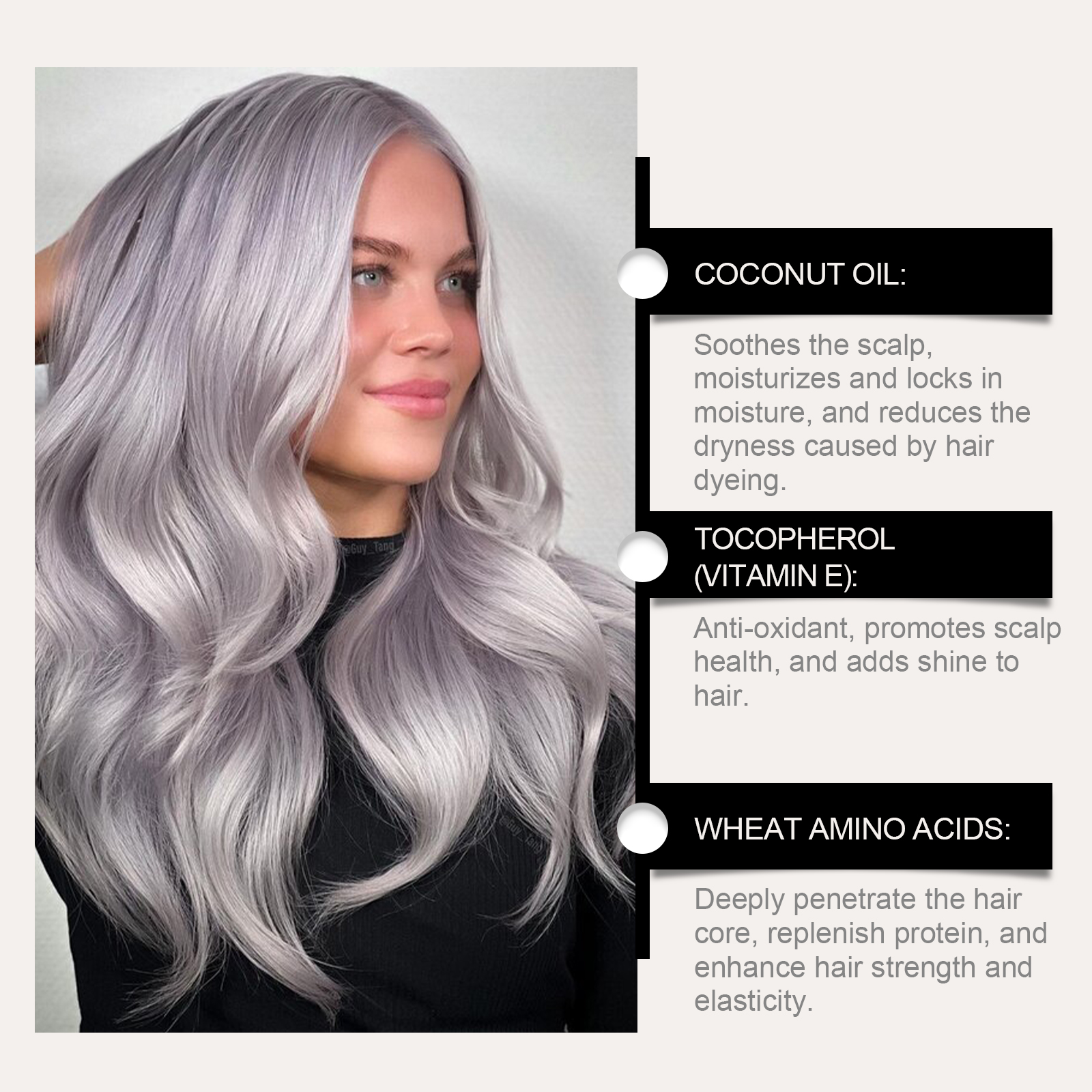 Silver Gray Hair Color Spray Temporary Fashion Hair Dye For Styling Parties Daily Wear Plant Based Formula