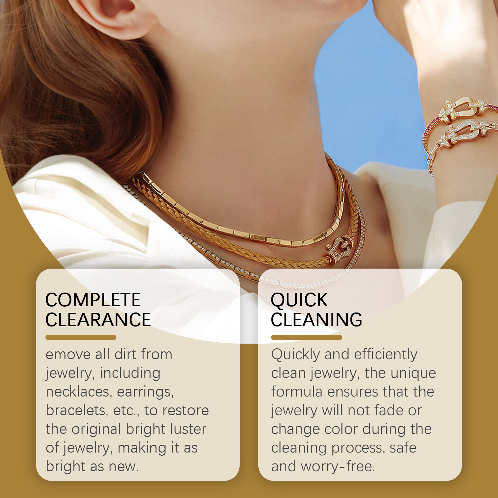 Jewelry Cleaner Liquid Metal Polishing Tarnish Remover For Gold Silver Diamond Home Use 1 PCS