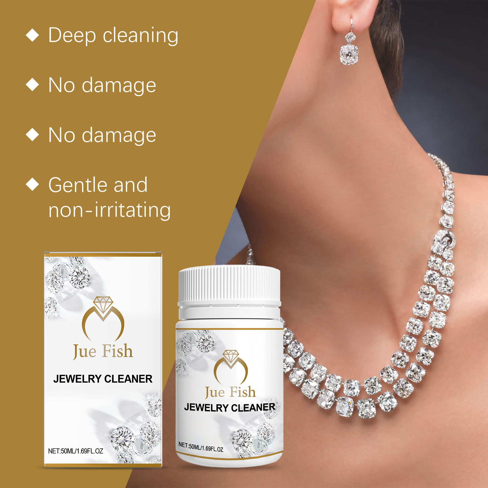 Jewelry Cleaner Liquid Metal Polishing Tarnish Remover For Gold Silver Diamond Home Use 1 PCS