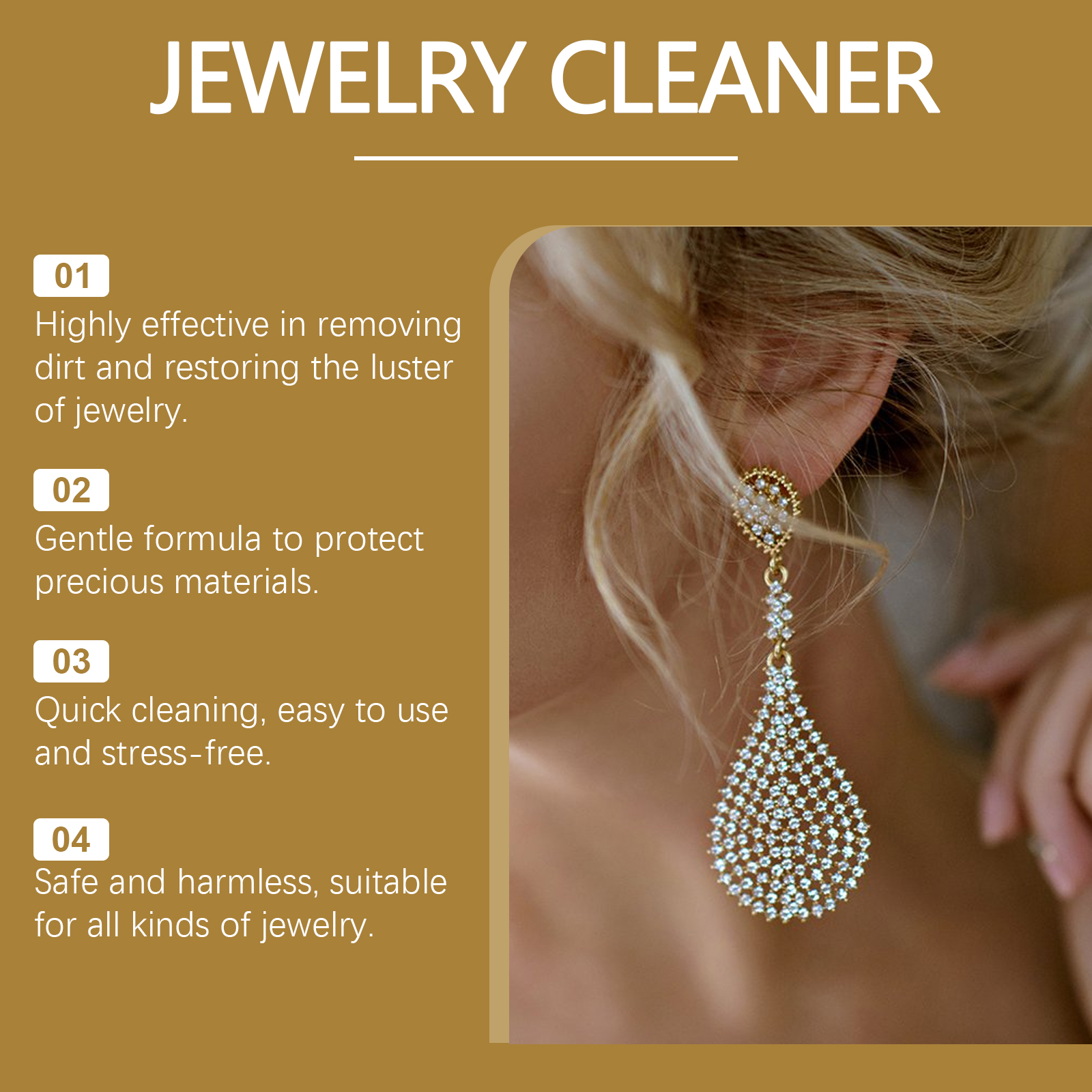 Jewelry Cleaner Liquid Metal Polishing Tarnish Remover For Gold Silver Diamond Home Use 1 PCS