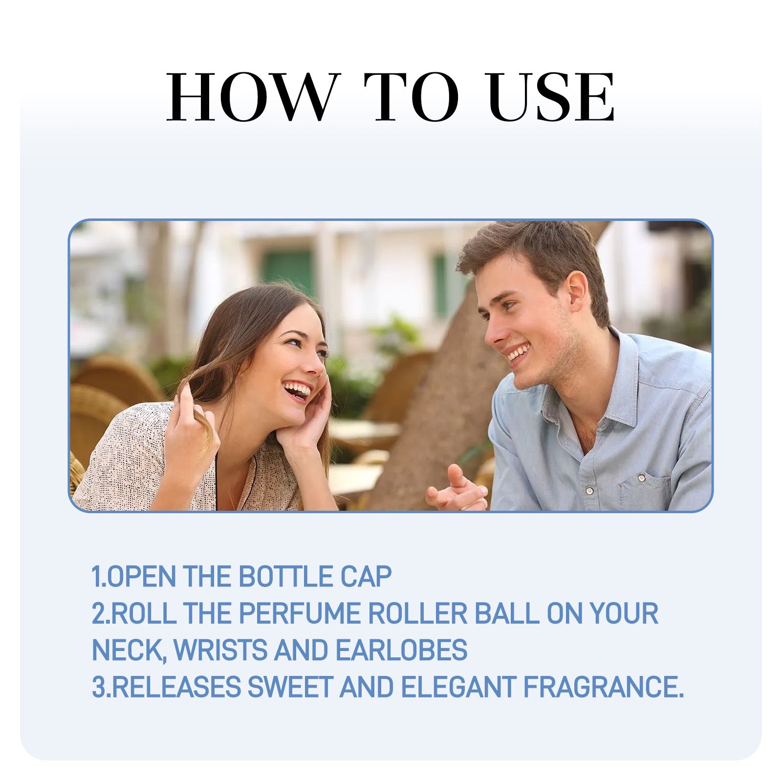 Roll On Perfume Fresh Light Portable Long Lasting Scent For Daily Wear And Dating 10ml