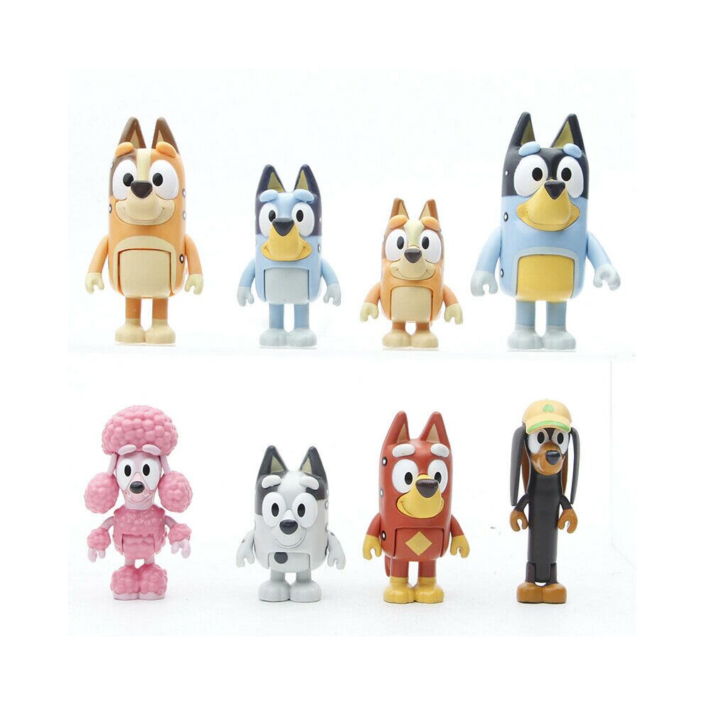 12Pcs Bluey Family And Friends Action Figures Model Toy Set Kids Gift