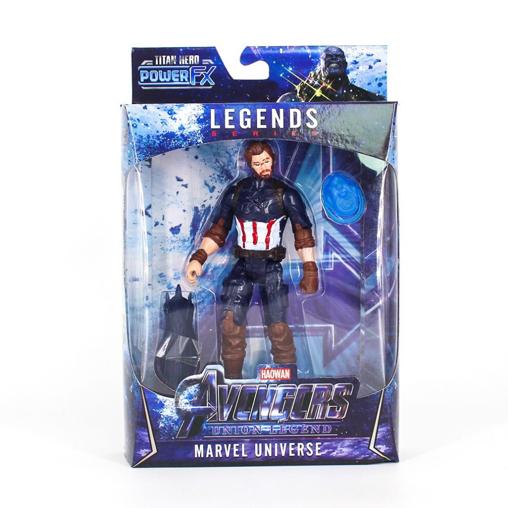 (Captain America) New Avengers Infinity War LED 16cm Action Figures Doll Captain Kids Gi
