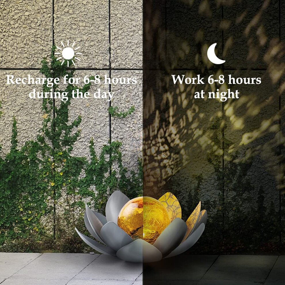 Solar Lights Outdoor Garden Lotus Decoration Waterproof Patio Lawn
