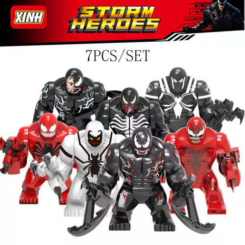 7PCS Avengers Venom Mini figure Building Blocks Kids Toys XMAS
