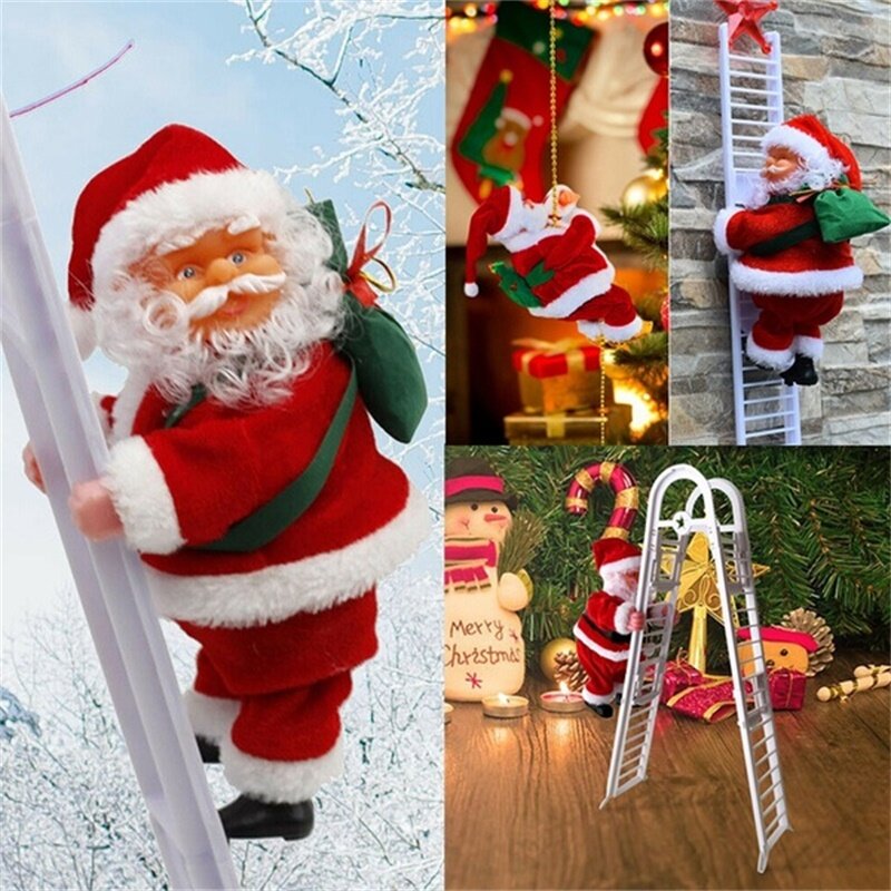 (Type 5) Santa Claus Climbing Ladder Christmas Tree Decor
