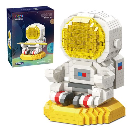 City Shuttle Satellite Astronaut Figure Man Bricks Set  DIY Pencil Barrel Mini Micro Blocks Children Toys Gift