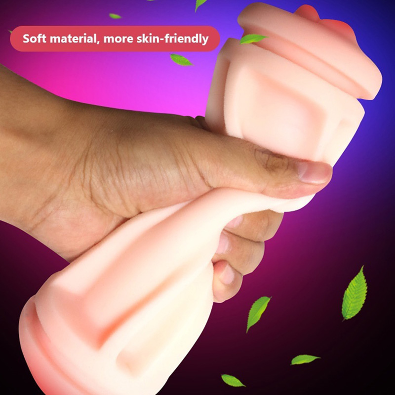 Male Masturbator Cup Penis Massager Adult Sex Toys Manual Real Vagina Doll for Men Endurance Exercise Deep Throat Pussy Mouth Double Head