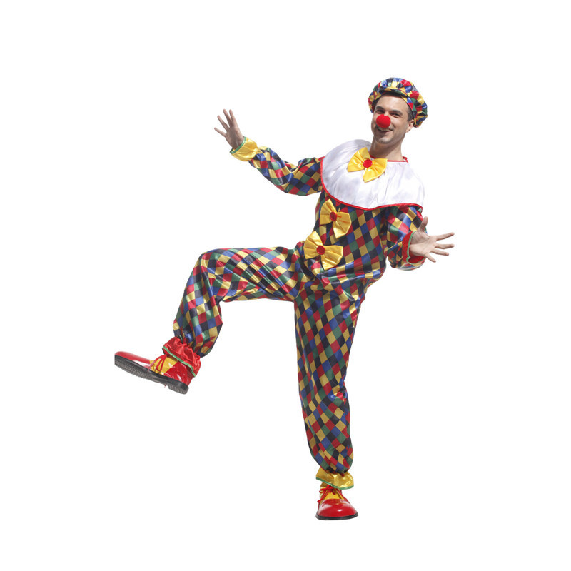(165~175cm) Adult Dotted Clown Fancy Dress Costume
