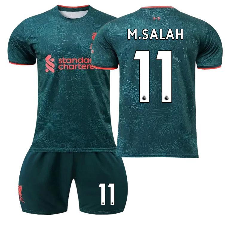 (Kids 16) 2022-2023 Liverpool Away Kids Football Jersey No.11 Salah  Training Football Kits