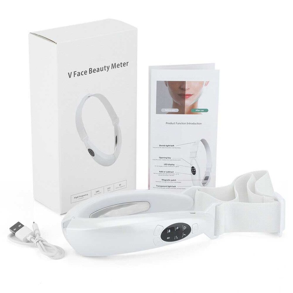 Electric V-Face Shaping Massager EMS Face Lifting Slim Double Chin Removal Device