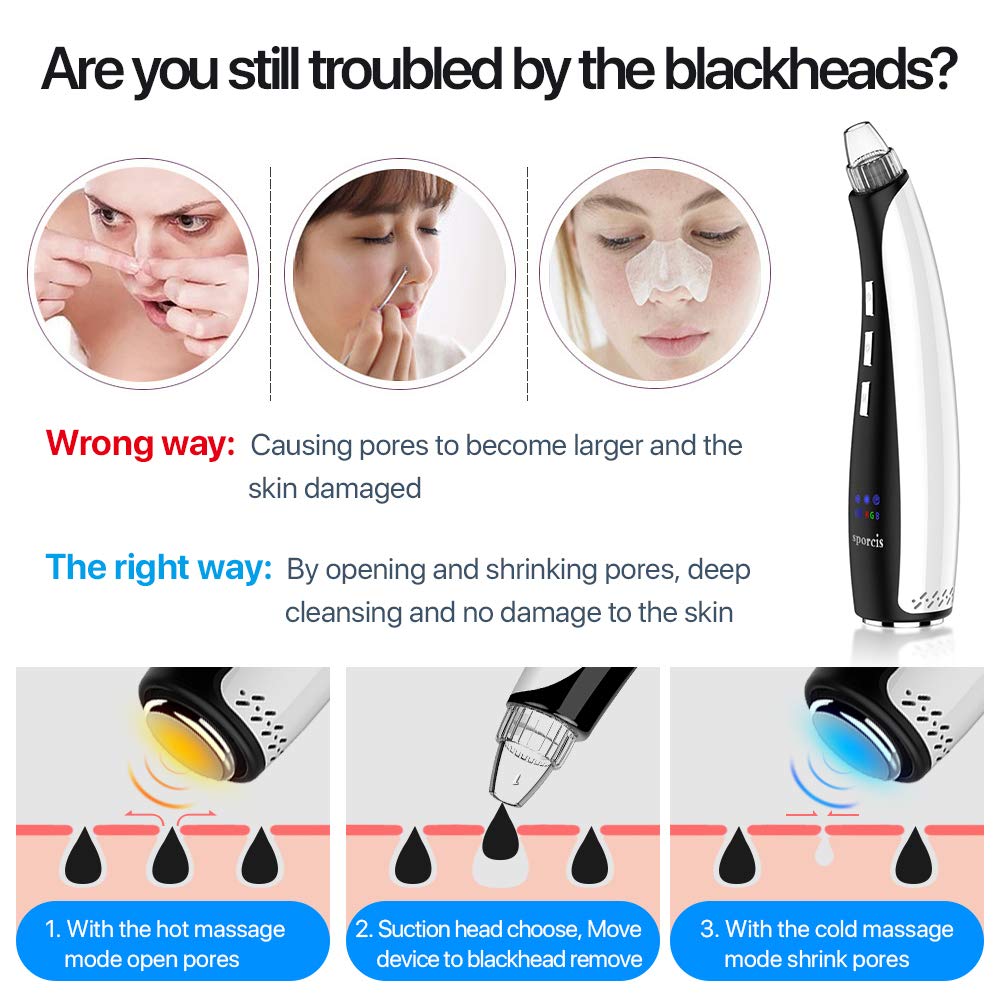 Blackhead Remover Vacuum Nose Face Pore Acne Whitehead Electric Cleaner Machine
