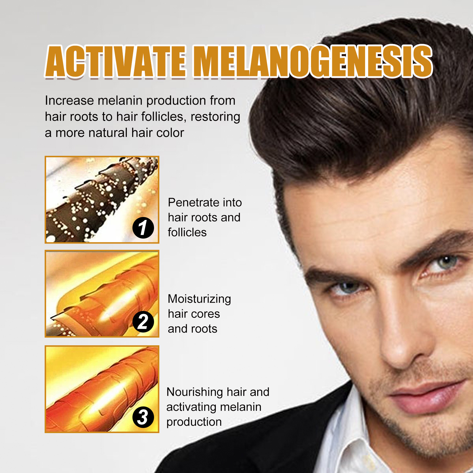 Hair Thickening Serums Anti-Grey Hair Growth Serums Essense Hair Oil for Thin Fine Hair Women and Men Use 30ml