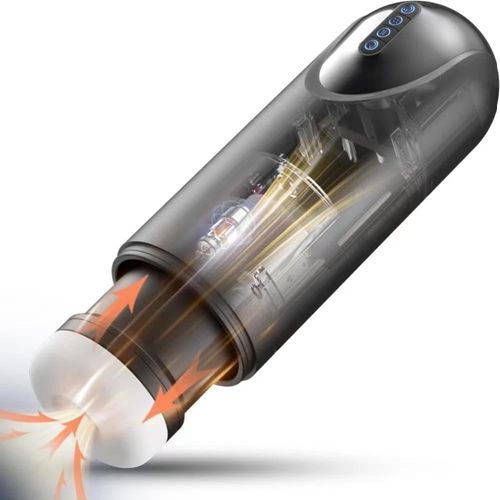 Electric Male Masturbator Cup Sex Toys Men Penis Pump Adult Oral Sex Machine with Vibrating Sucking Thrusting Modes Pocket Pussy Blowjob Stimulation