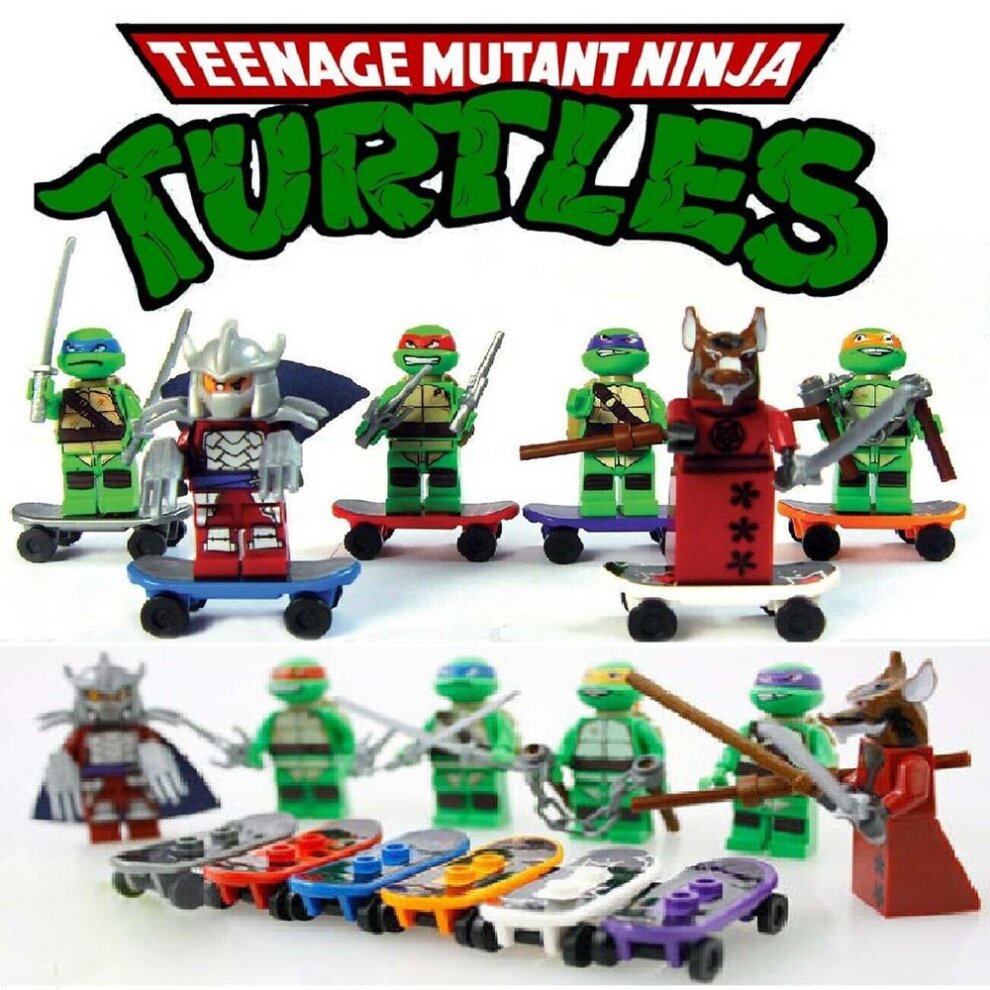 Teenage Mutant Ninja Turtles Fit Lego Minifigures 6pcs Action Figure Toys Kids Gift