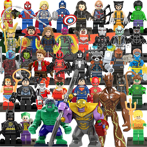 Marvel Avengers Super Heroes Building Blocks MOC Set Fit Lego 38pcs Mini Figures