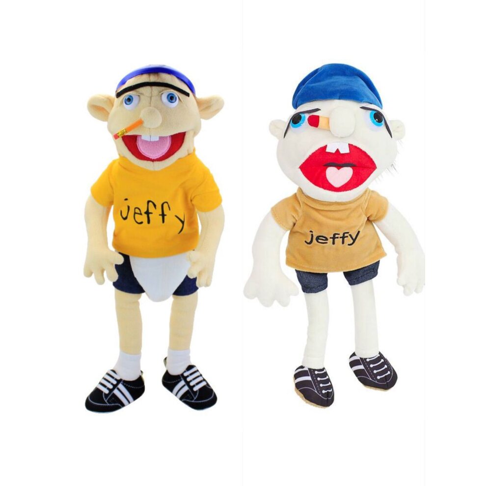 60cm Jeffy Boy Hand Puppet Children Soft Doll Talk Show Props Plush Toys Puppet Kids Toy