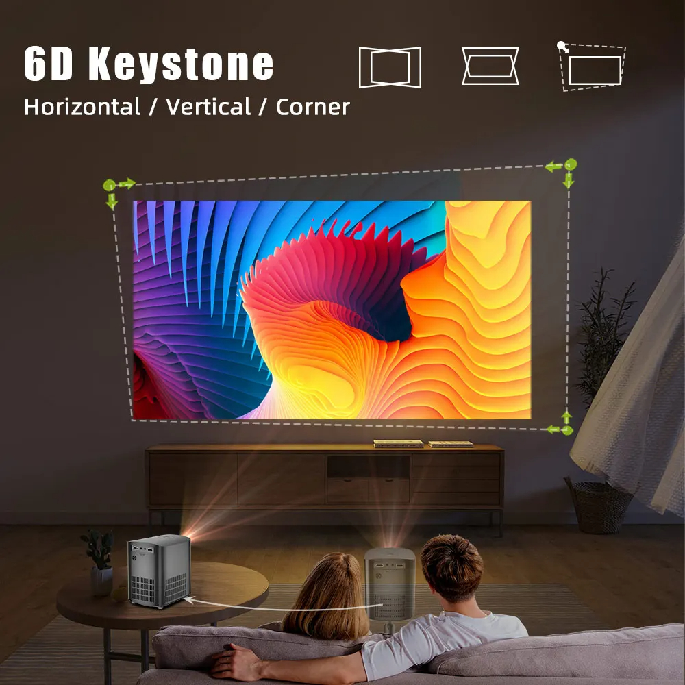 Mini LED Smart Android Wifi Home Theater Video Portable Projector for Full HD 1080P 4k Cinema
