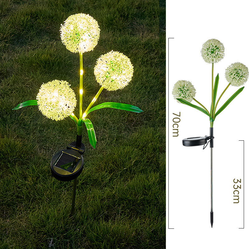 Dandelion Lights Solar Flower Lights for Lawn Yard Garden Ornaments Outdoor Christmas Decorations Warm White