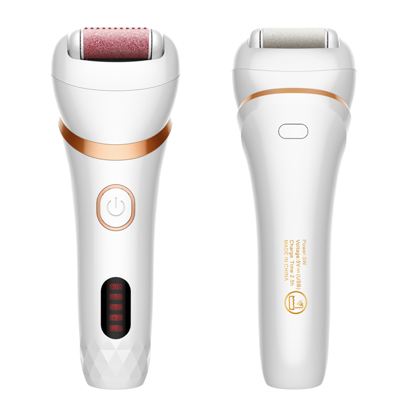 Electric Foot File 4 in 1 Electric Callus Remover with Electric Razors Massage Head Cleansing Brush Rechargeable 2 Speeds for Dead Hard Cracked Dry Skin