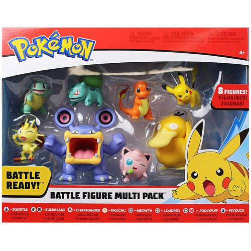 8pcs Set Pokemon Battle Action Figure Multi Pack Pikachu Meowth Loudred Toy Gift