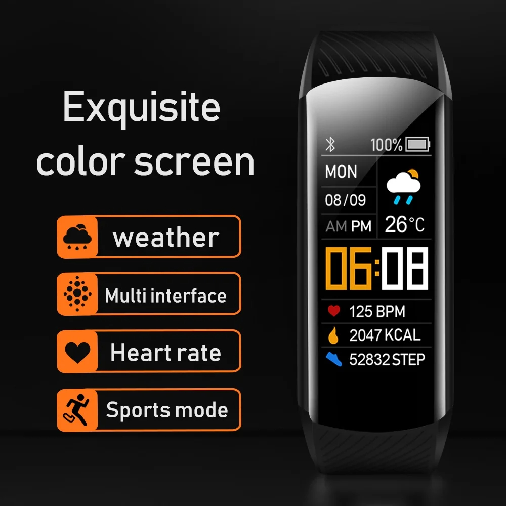 Smart Wristband Fitness Tracker Bracelet Fit Men Women Kid Smartwatch Sport Waterproof Connected Heart Rate Smart Watch Band