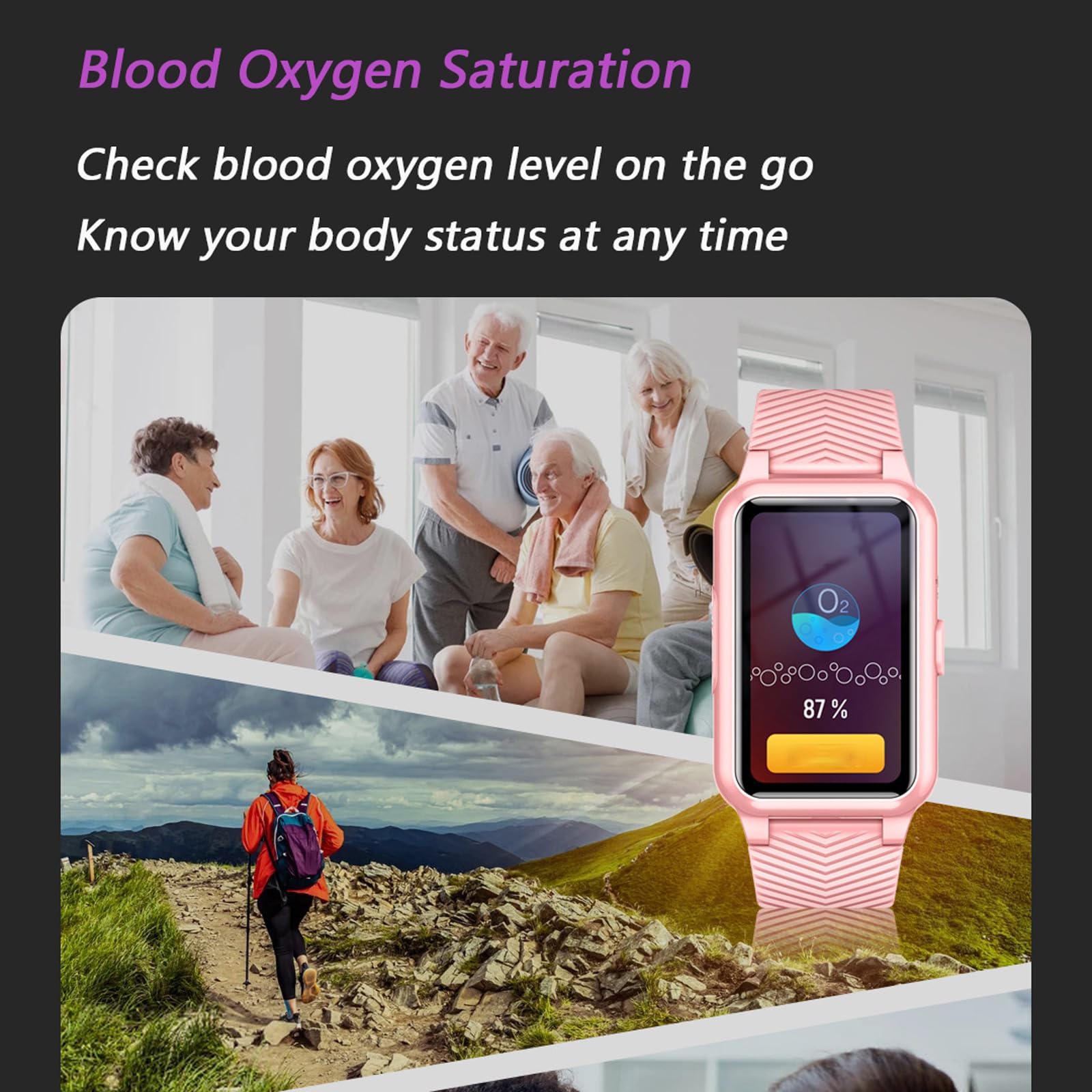 Smart Watch GPS Tracker with Heart Rate Body Temperature Two-Way Calling and Multiple Safety Features