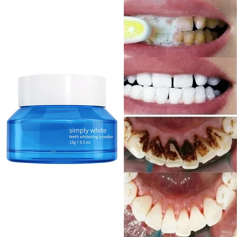 Whitening Teeth Brightening White Powder Reducing Tooth Stains Yellowing Teeth Stains Smoke Stains Dental Plaque Dental Care Teeth Whiteners