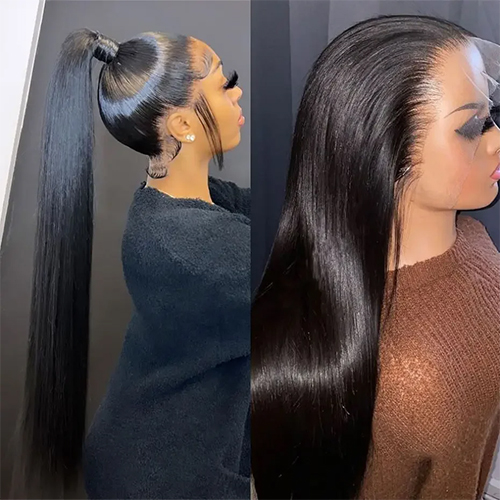 360 Full HD Lace Frontal Wig Bone Straight Transparent Lace Front Wigs Human Hair Lace Closure Wig